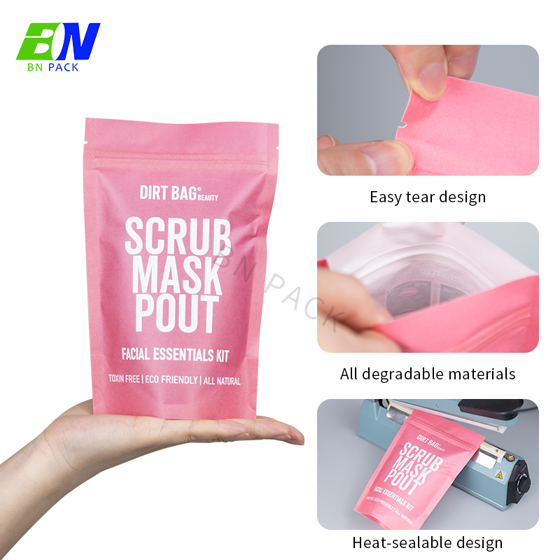 Compostable Packaging Bag Stand Up Pouch Recyclable Coffee Bag Compost Packaging
